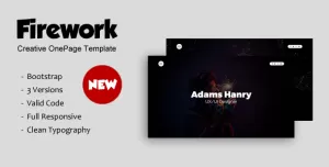 Firework - Creative OnePage Template.