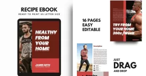 Fitness at Your Home eBook Powerpoint Template