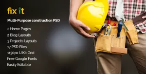 Fixit - Multipurpose Construction & Building PSD