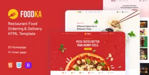 Foodka - Restaurant Food Ordering & Delivery HTML Template