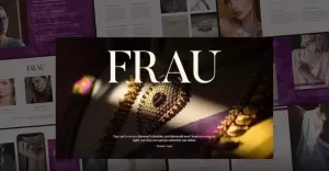 Frau - Fashion Business Powerpoint Template - TemplateMonster