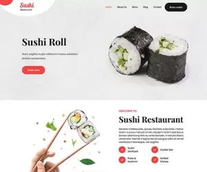 Free Asian restaurant WordPress theme cafe bistro sushi takeaway
