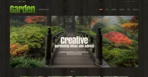Free Responsive WordPress Theme for Garden Design Business