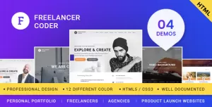 Freelancer Coder – One Page Responsive Portfolio Template