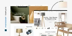 Furnix – Furniture Store Template for Adobe Photoshop