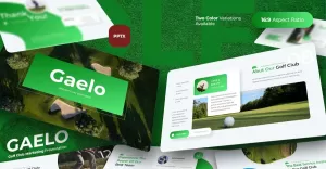 Gaelo - Golf Club Marketing PowerPoint - TemplateMonster