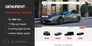 Genurent - Car Rental Service PSD Template