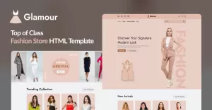 Glamour: Förhöj din mode-/klädbutik online med denna eleganta HTML-mall