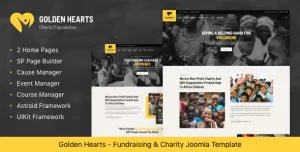 Golden Hearts  Fundraising & Charity Joomla 4 Template