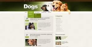 Gratis puppy WordPress-thema en websitesjabloon