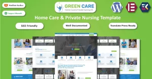 Green Care - Home Care & Private Nursing WordPress Elementor Template