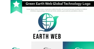 Green Earth Web Global Internet Technology Logo
