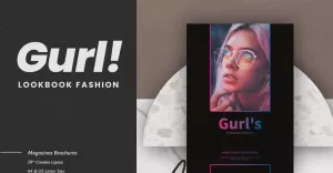 Gurl Lookbook Collection Magazine Template - TemplateMonster