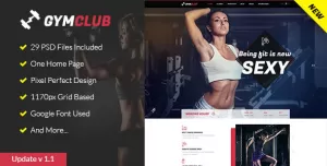 GymClub - Gym & Fitness PSD Template