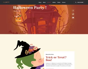 Halloween Party Elementor Template Kit - TemplateMonster
