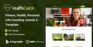 Health Coach - Joomla 5 Template for Fitness, Health, Personal Life Coaching