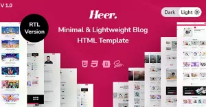 Heer - Minimal & Lightweight Blog HTML Template