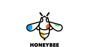 Honeybee line art outline design logo - TemplateMonster