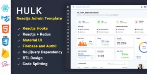 Hulk - Reactjs Redux Material UI Admin Template