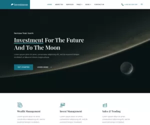 Investmoon – Finance & Investment Manager Elementor Template Kit