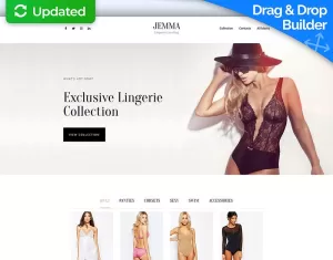 Jemma - modelo de página inicial de lingerie feminina