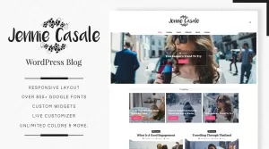 Jennie Casale - Personal WordPress Blog Theme - Themes ...