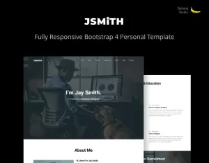 JSMiTH Fully Responsive Bootstrap 4 Personal Website Template