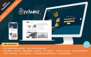 Keramiek - Multifunctioneel responsief OpenCart-thema om aardewerk en keramiek online te verkopen