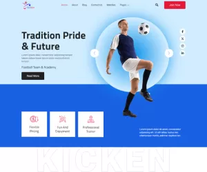 Kicken - Football & Sports Academy Elementor Template Kit