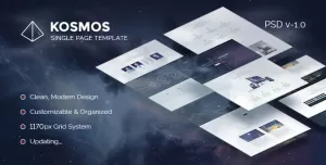 Kosmos - Single Page PSD Template