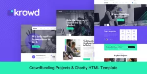 Krowd - Crowdfunding Projects & Charity HTML Template