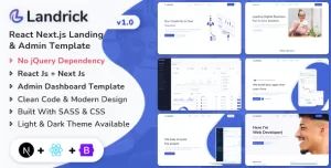 Landrick - Next Js Saas & Software Landing & Admin Dashboard Template