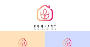 Leaf House Agro Farm Logo Design Template - TemplateMonster