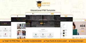 Learned - Education PSD Template