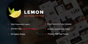 Lemon - Spa and Beauty PSD Template