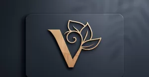 Letter V Monogram Beauty Logo Design - TemplateMonster