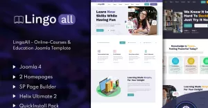 LingoAll - Online Courses & Education Joomla Template