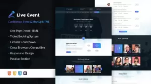 Live Event Template - Live Event Conference Meetup HTML ...