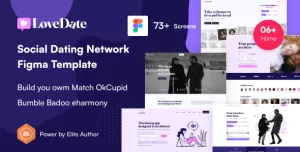 LoveDate - Social Dating Network Figma Template