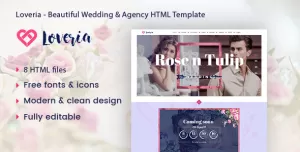 Loveria - Beautiful & Awesome Wedding Template.