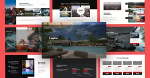 Lugara Travel Guides PowerPoint Template - TemplateMonster