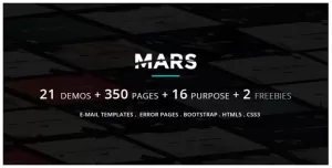 Mars  Multipurpose Parallax Responsive Coming Soon and Under Construction Template