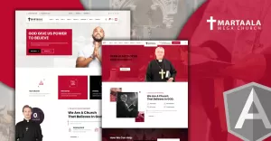 Martalaa Christian Church Angular Js webbplatsmall