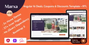 Marxa - Angular 16 Deals Coupons & Discounts Theme