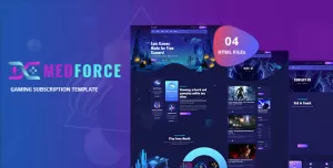 Medforce - Gaming Subscription Website HTML Template