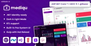 Mediqu – ASP.NET Core & MVC Bootstrap Hospital Admin Dashboard Template Dark-Light with RTL