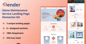Mender - Home Maintenance Service Landing Pages Elementor Kit