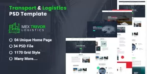 Mex Trevor - Logistic & Transport PSD Template