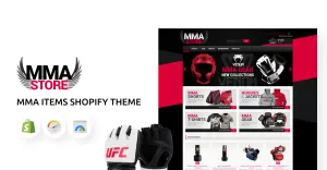 MMA Items Sports Store Shopify Theme - TemplateMonster