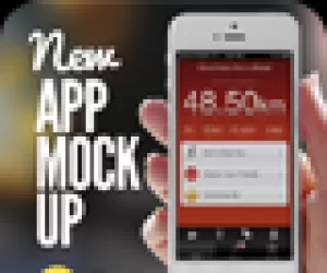 Mobile App  White Phone Mock-Up